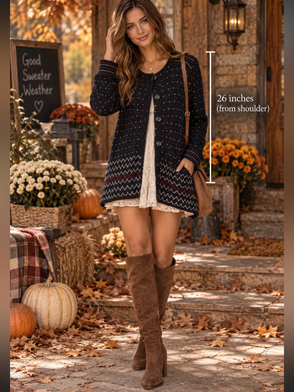 Free People Women's Button Front Cardigan Pockets Blue Cottagecore hooded size S